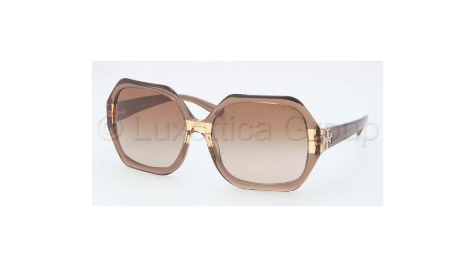 Tory Burch TY7051 TY7051 Sunglasses 112513-5815 - Brown Gold Striped Frame, Brown Gradient Lenses