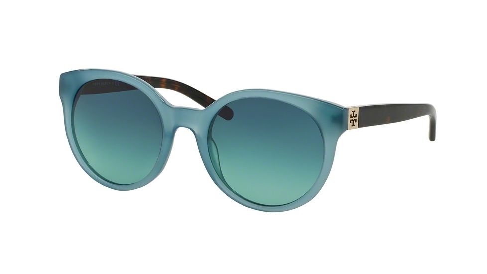 Tory Burch TY7079 TY7079 Sunglasses 13644S-54 - Milky Fountain/tortoise Frame, Blue Teal Gradient Lenses