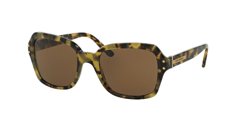 Tory Burch TY7082 Progressive Prescription Sunglasses TY7082-148273-55 - Lens Diameter 55 mm, Frame Color Olive Tweed