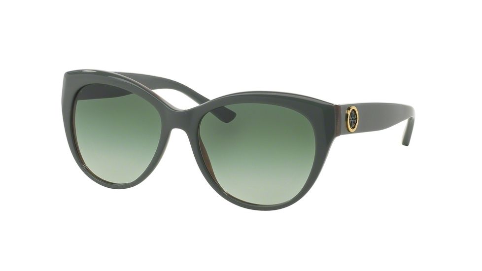 Tory Burch TY7084 Bifocal Prescription Sunglasses TY7084-14948E-55 - Lens Diameter 55 mm, Frame Color Olive Green Horn/olive
