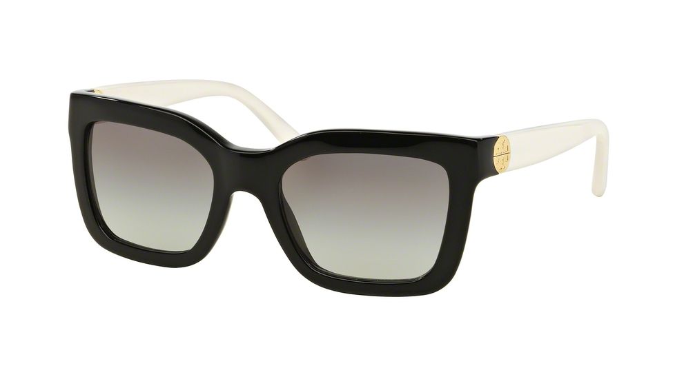 Tory Burch TY7089 Single Vision Prescription Sunglasses TY7089-144511-53 - Lens Diameter 53 mm, Frame Color Black Ivory