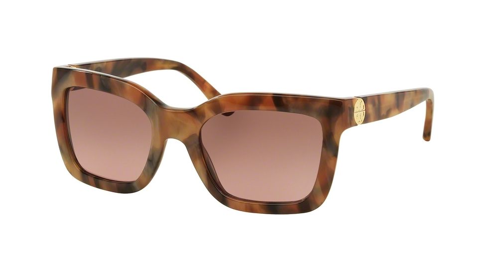 Tory Burch TY7089 Single Vision Prescription Sunglasses, 53mm, Blush Granite, TY7089-315114-53-SV