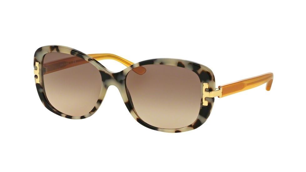 Tory Burch TY7090A Bifocal Prescription Sunglasses TY7090A-15496G-56 - Lens Diameter 56 mm, Frame Color Black White Tort/marigold