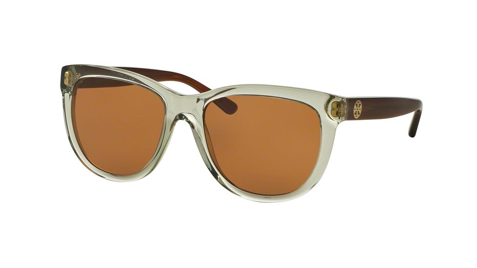 Tory Burch TY7091 Bifocal Prescription Sunglasses TY7091-154573-55 - Lens Diameter 55 mm, Frame Color Crystal Bottle Green/amber