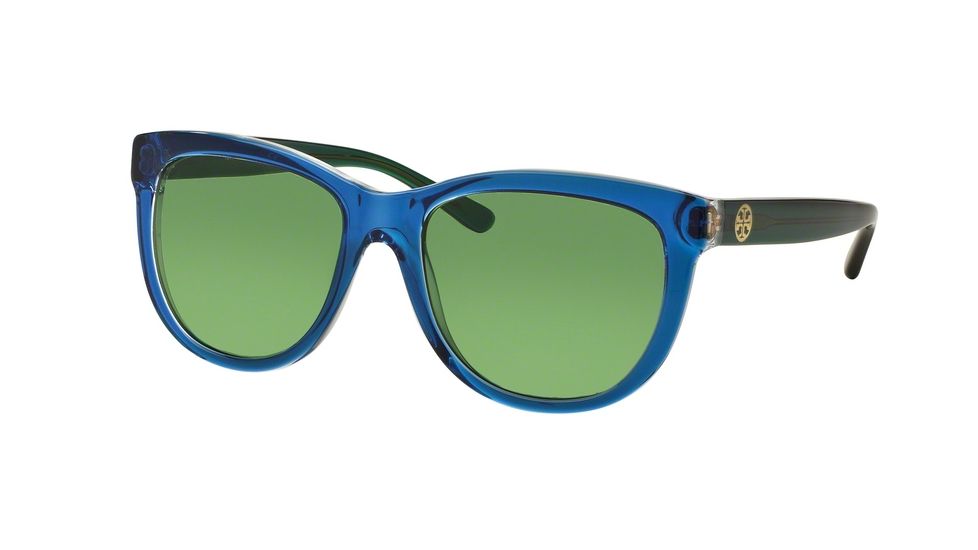 Tory Burch TY7091 Bifocal Prescription Sunglasses TY7091-15482-55 - Lens Diameter 55 mm, Frame Color Blue Crystal/racing Green