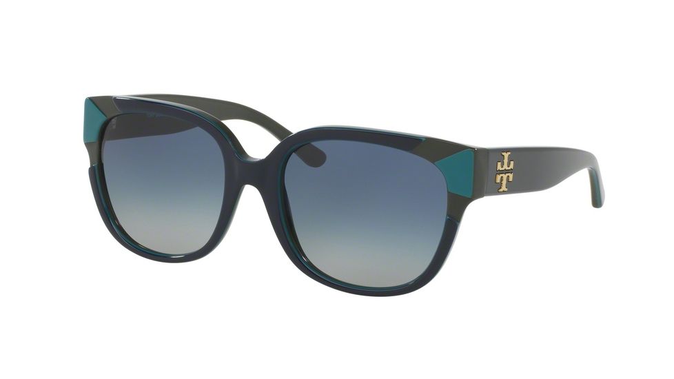 Tory Burch TY7096 Bifocal Prescription Sunglasses TY7096-15984L-55 - Lens Diameter 55 mm, Frame Color Navy/turq/hunter