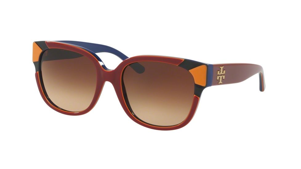 Tory Burch TY7096 Bifocal Prescription Sunglasses TY7096-159913-55 - Lens Diameter 55 mm, Frame Color Burgundy/orange/navy