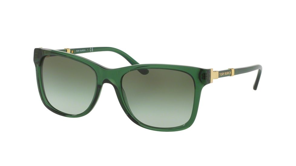 Tory Burch TY7109 Sunglasses 15668E-55 - Bottle Green Frame, Green Gradient Lenses