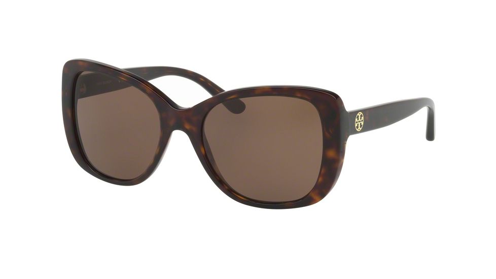 Tory Burch TY7114 Single Vision Prescription Sunglasses TY7114-137873-53 - Lens Diameter 53 mm, Frame Color Dark Tortoise