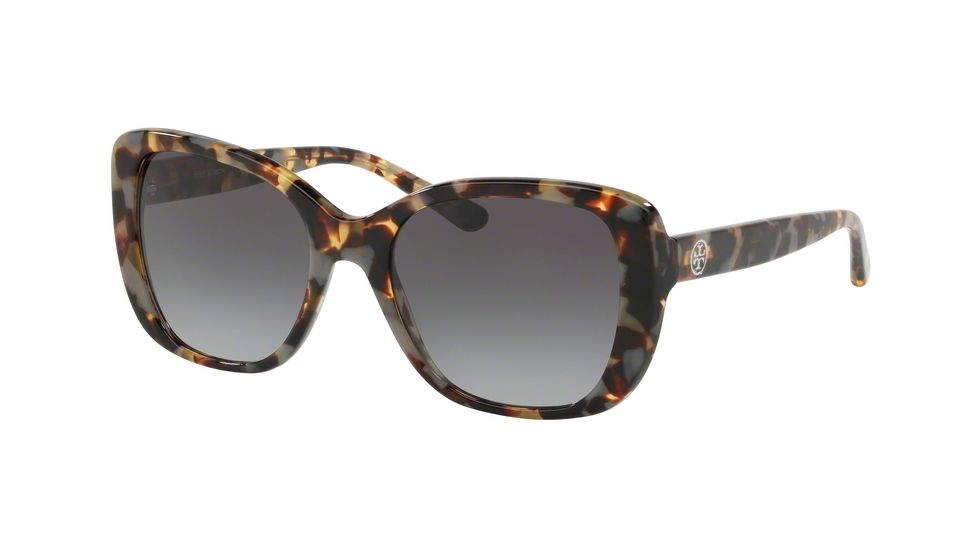 Tory Burch TY7114 Single Vision Prescription Sunglasses, 53mm, Porcini Tort, TY7114-17298G-53-SV