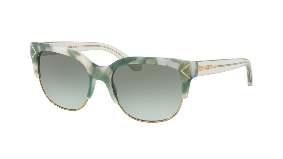 Tory Burch TY7117 Bifocal Prescription Sunglasses TY7117-17148E-55 - Lens Diameter 55 mm, Frame Color Green Moonstone/gold