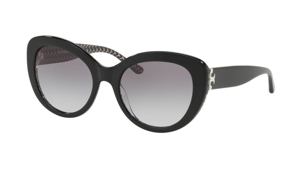 Tory Burch TY7121 Prescription Sunglasses, 55mm, Black/black White Zig Zag Prin, TY7121-165311-55-SV