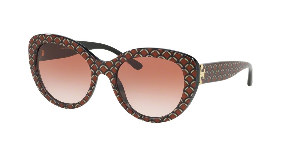 Tory Burch TY7121 Prescription Sunglasses TY7121-173113-55 - Lens Diameter 55 mm, Frame Color Eatern Print / Black
