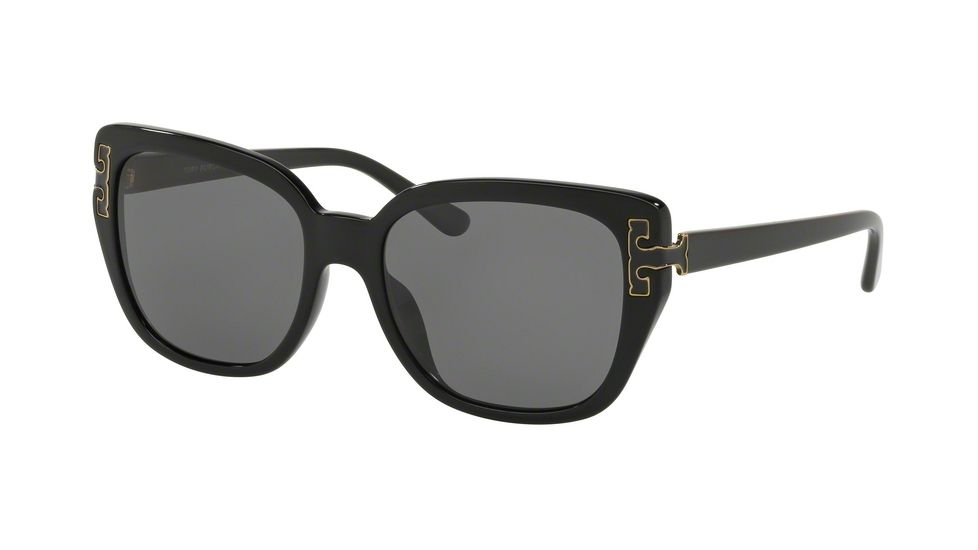 Tory Burch TY7134U Progressive Prescription Sunglasses, 56mm, Black, TY7134U-137181-56-PRO