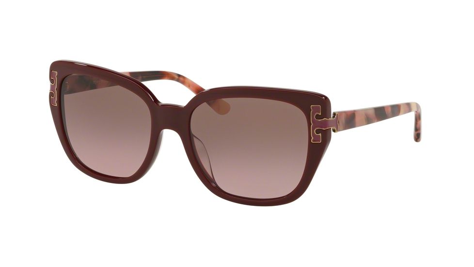 Tory Burch TY7134U Progressive Prescription Sunglasses, 56mm, Bordeaux, TY7134U-138414-56-PRO