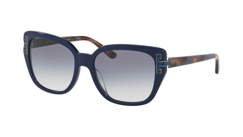 Tory Burch TY7134U Progressive Prescription Sunglasses, 56mm, Navy, TY7134U-171079-56-PRO
