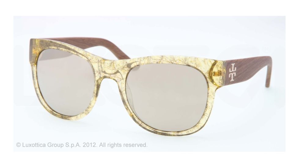 Tory Burch TY9026 Sunglasses 12165A-55 - Wheat Frame, Gold Mirror Lenses