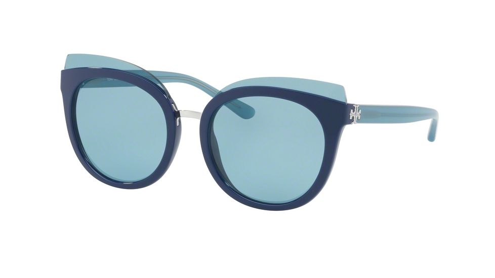 Tory Burch TY9049 Single Vision Prescription Sunglasses TY9049-166180-53 - Lens Diameter 53 mm, Frame Color Navy