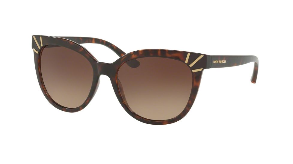 Tory Burch TY9051 Single Vision Prescription Sunglasses TY9051-137813-56 - Lens Diameter 56 mm, Frame Color Dark Tortoise