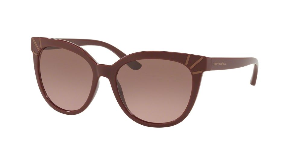 Tory Burch TY9051 Single Vision Prescription Sunglasses TY9051-168114-56 - Lens Diameter 56 mm, Frame Color Bordeaux