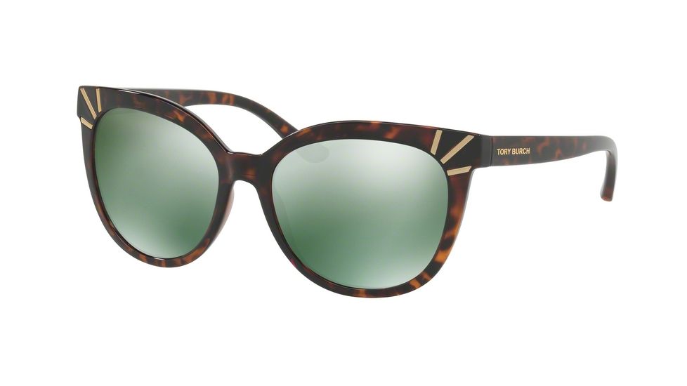 Tory Burch TY9051 Single Vision Prescription Sunglasses TY9051-13786R-56 - Lens Diameter 56 mm, Frame Color Dark Tortoise