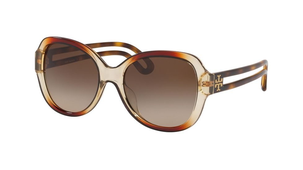 Tory Burch TY9054U Sunglasses 176413-55 - , Brown Gradient Dark Brown Lenses