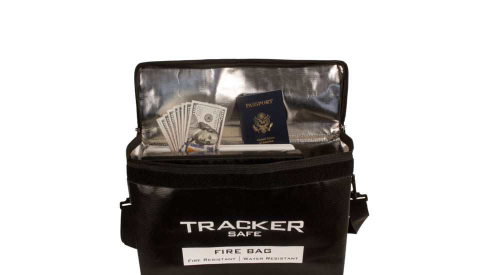 Tracker Safe Fire/Water Resistant Bag, Extra Large, Black, FB1612
