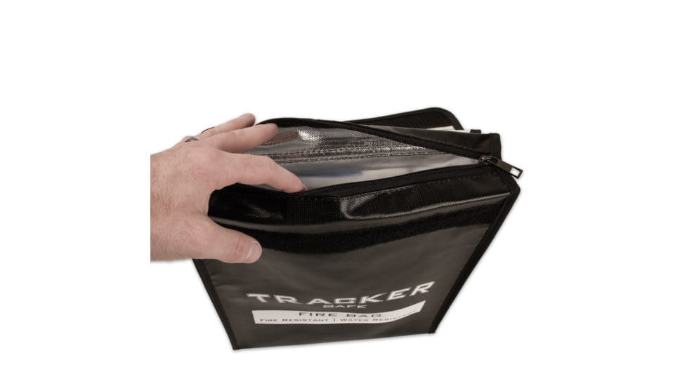 Tracker Safe Fire/Water Resistant Bag, Large, Black, FB1512