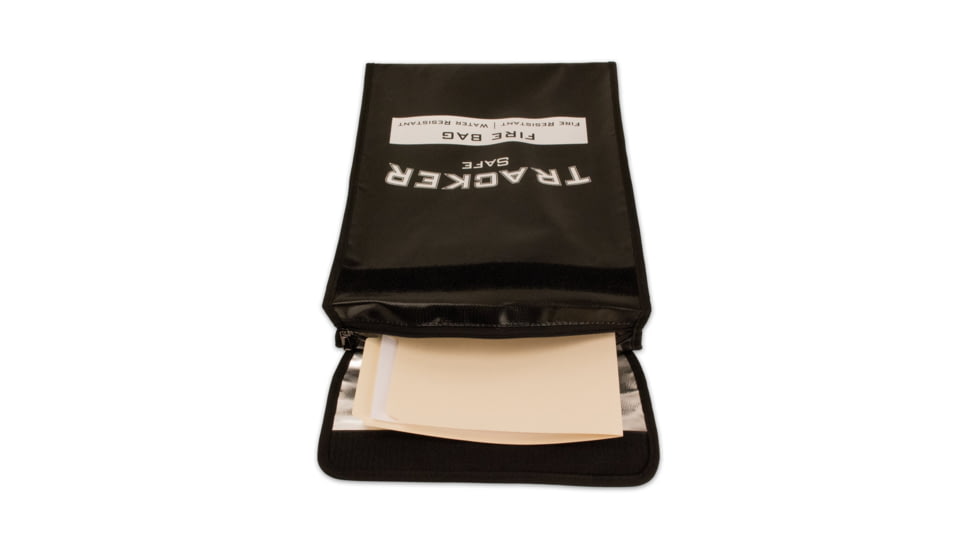 Tracker Safe Fire/Water Resistant Bag, Large, Black, FB1512