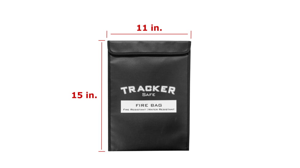 Tracker Safe Fire/Water Resistant Bag, Medium, Black, FB1511