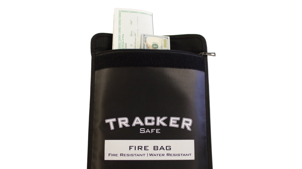 Tracker Safe Fire/Water Resistant Bag, Medium, Black, FB1511