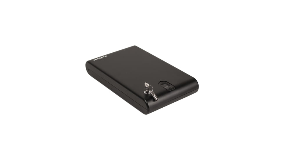 Tracker Safe Single Pistol Safe-Biometric Lock, 12.6in, Black, SPS-04B