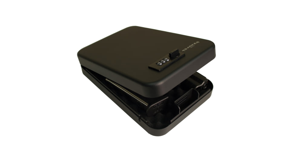 Tracker Safe Small Portable Safe, Combo Lock, Black, SPS-01