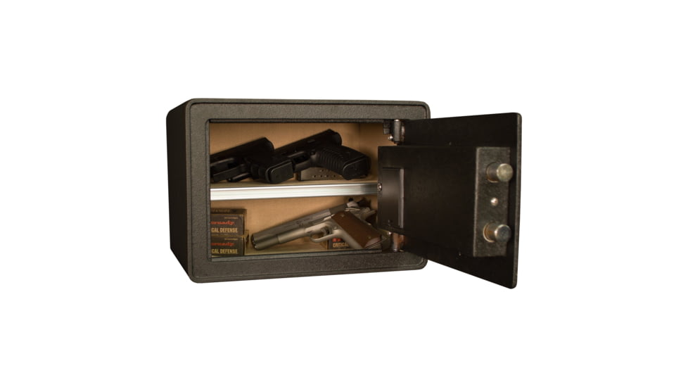 Tracker Safe Steel Safe w/Biometric Lock, 10in, Black, S10-B2