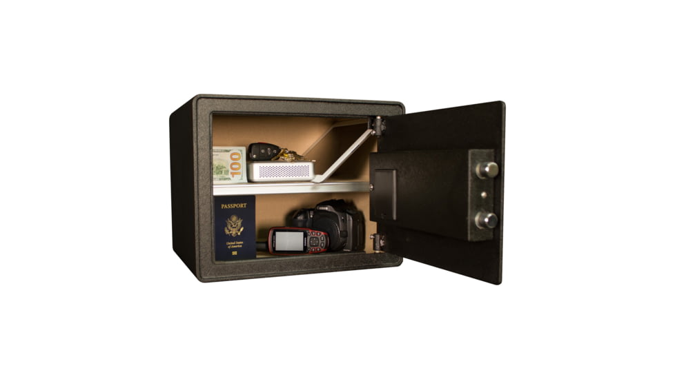 Tracker Safe Steel Safe w/Biometric Lock, 11.75in, Black, S12-B2