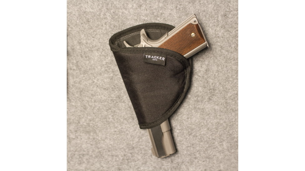 Tracker Safe Velcro Single Pistol Holster, Black, H01