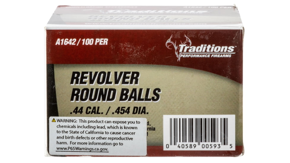Traditions A1642 Revolver 44 Black Powder 140 GR 100 .454
