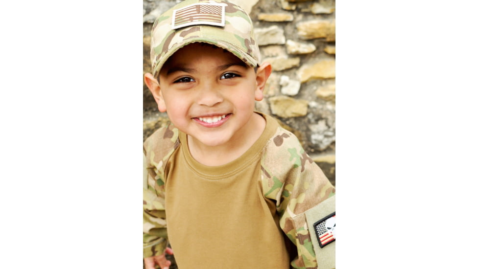 Trooper Clothing Kids 6 Panel Tactical Cap, Multi Color Camo, Multi Color Camo, One Size 9401