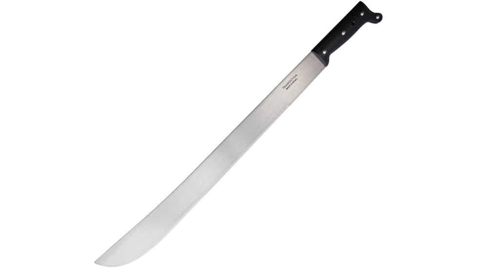 Tramontina Machete 24in Knife, 24 satin finish carbon steel blade, Black plastic handle, 26616/024