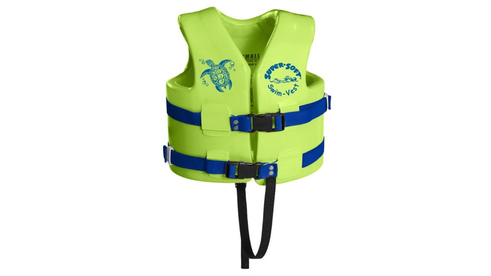 TRC Recreation Kids Super Soft USCG Vest, Kool Lime Gn, Extra Small 4010676