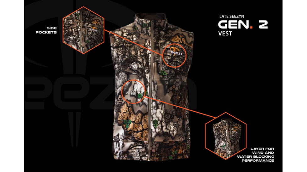 Treezyn LS Vest - Mens, Late Seezyn Brown, Extra Large, MLS16-9 XL