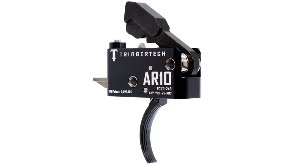 Triggertech Adaptable Trigger, AR-10, Curved, Anodized, Black, ART-TBB-25-NNC