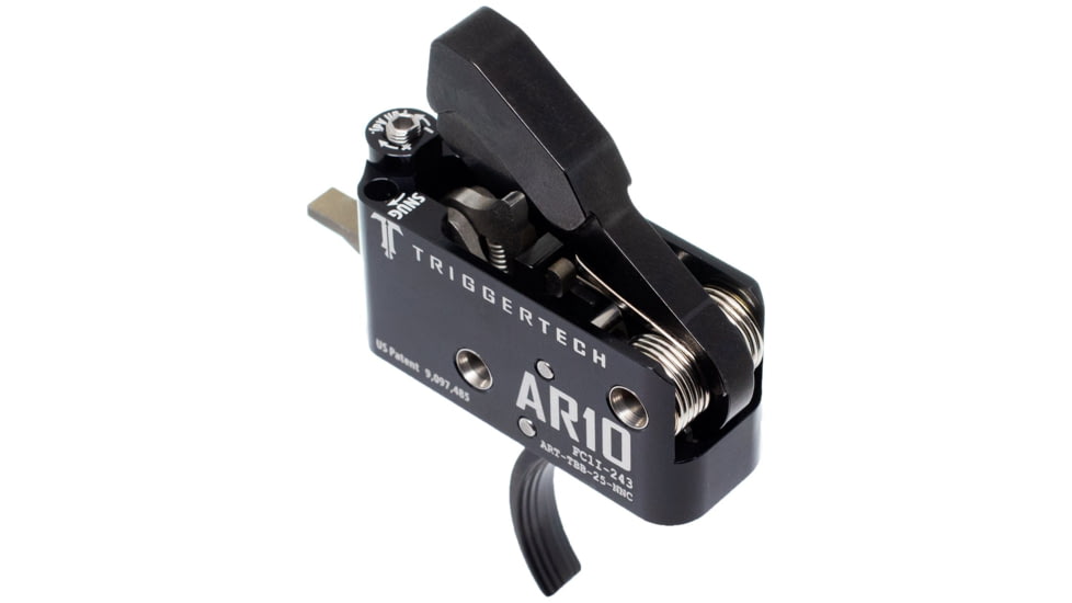 Triggertech Adaptable Trigger, AR-10, Curved, Anodized, Black, ART-TBB-25-NNC