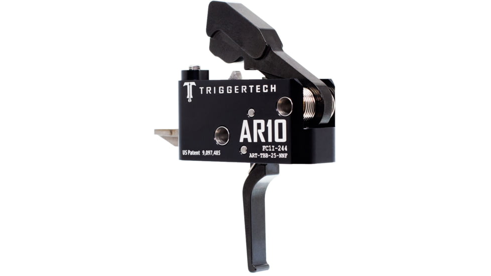 Triggertech Adaptable Trigger, AR-10, Flat, Anodized, Black, ART-TBB-25-NNF