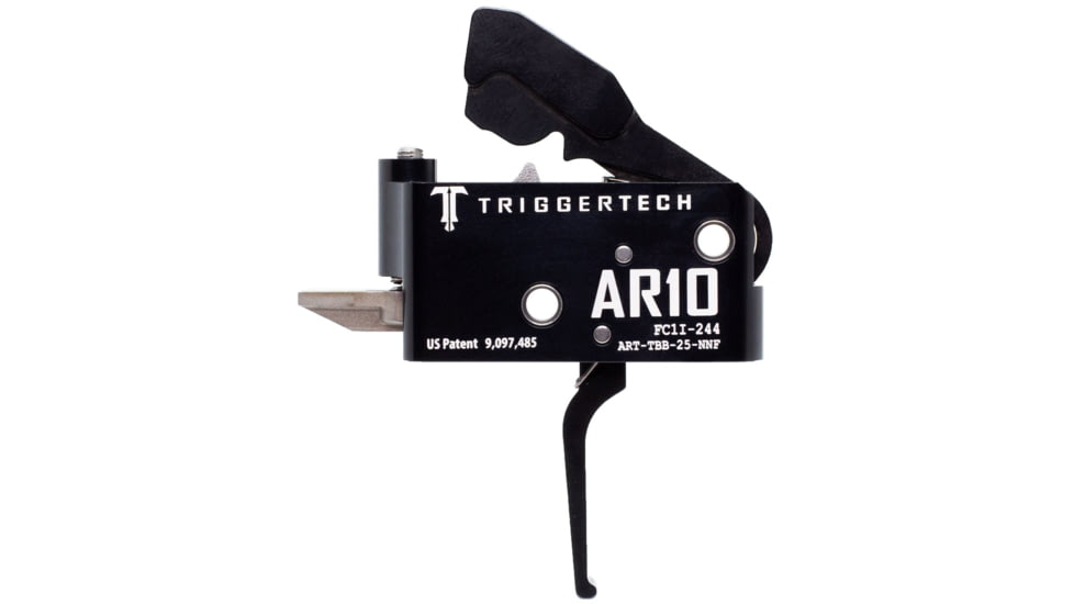 Triggertech Adaptable Trigger, AR-10, Flat, Anodized, Black, ART-TBB-25-NNF