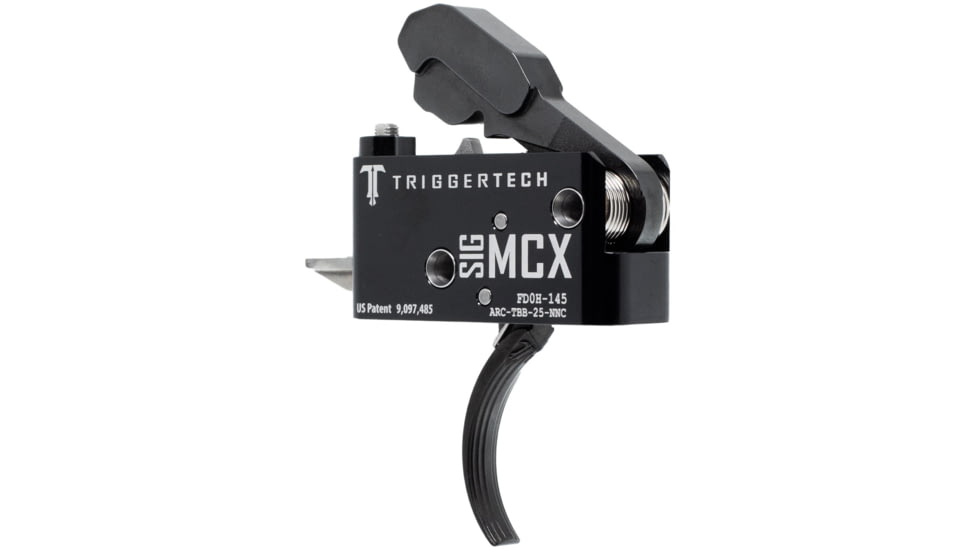Triggertech Adaptable Trigger, SIG Sauer MCX, 2.5-5 lb Pull, Curved, Anodized, Black, ARC-TBB-25-NNC