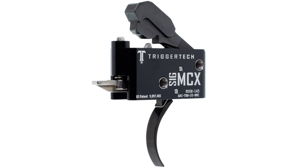 Triggertech Adaptable Trigger, SIG Sauer MCX, 2.5-5 lb Pull, Curved, Anodized, Black, ARC-TBB-25-NNC