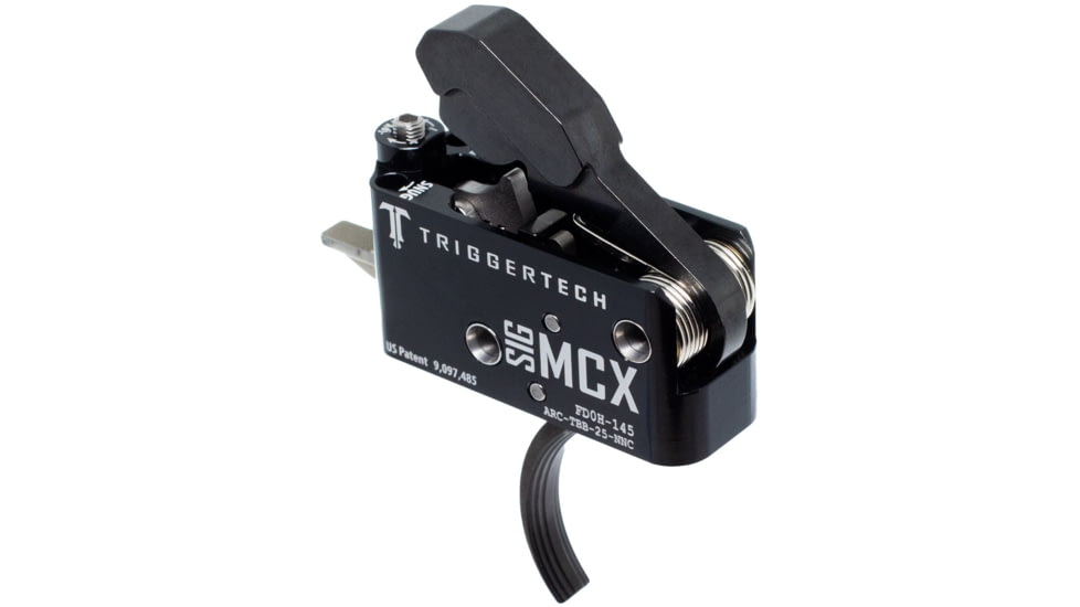 Triggertech Adaptable Trigger, SIG Sauer MCX, 2.5-5 lb Pull, Curved, Anodized, Black, ARC-TBB-25-NNC