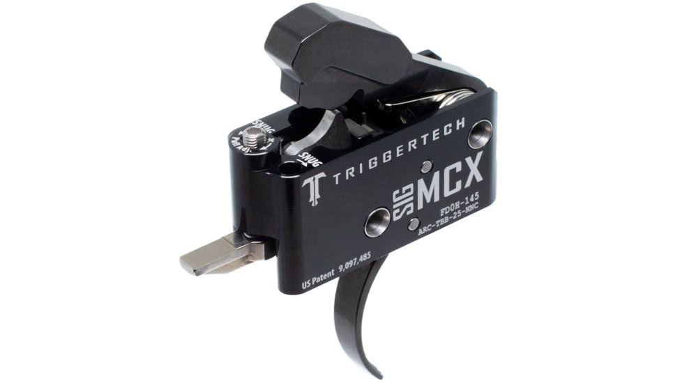 Triggertech Adaptable Trigger, SIG Sauer MCX, 2.5-5 lb Pull, Curved, Anodized, Black, ARC-TBB-25-NNC