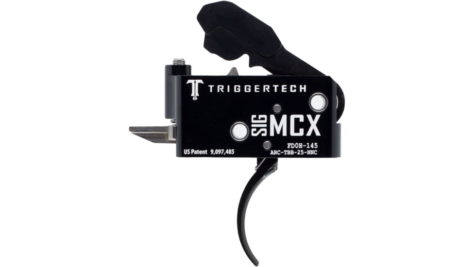 Triggertech Adaptable Trigger, SIG Sauer MCX, 2.5-5 lb Pull, Curved, Anodized, Black, ARC-TBB-25-NNC